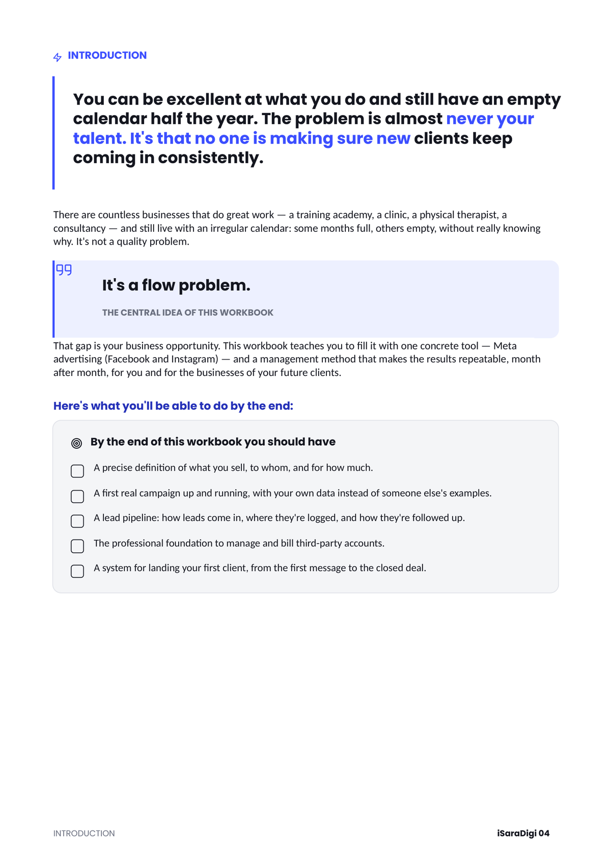 Client Acquisition Agency: Meta Ads Workbook